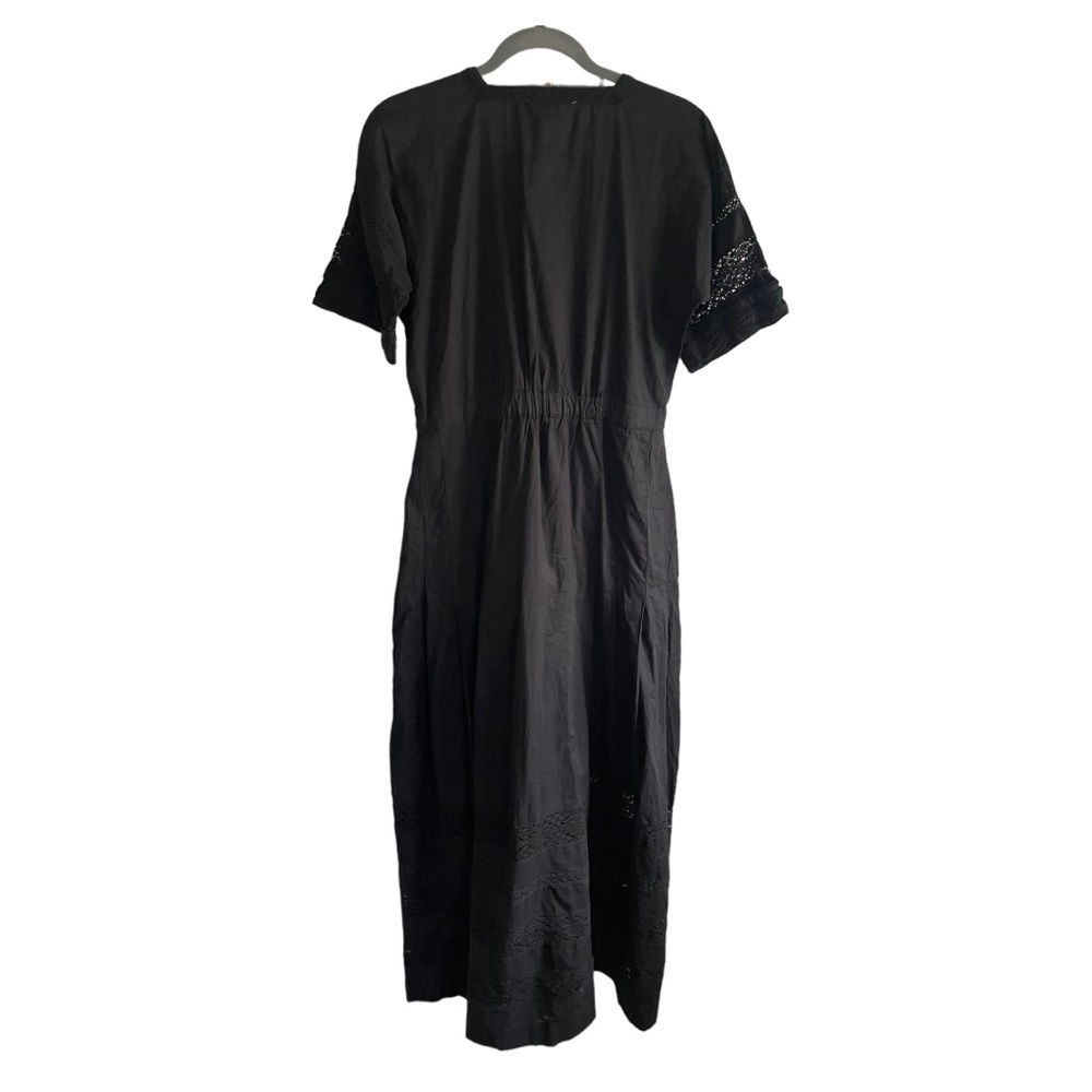 LoveShackFancy Edie Lace Short Sleeve Midi Shirt Dress - Picture 9 of 14
